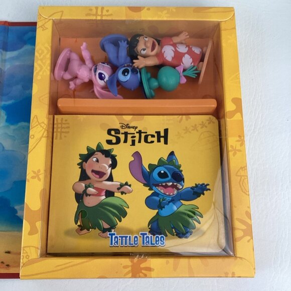Disney Stitch Activity Kit Tattle Tales Board Book Figurines Lilop Angel Set New - Picture 3 of 8